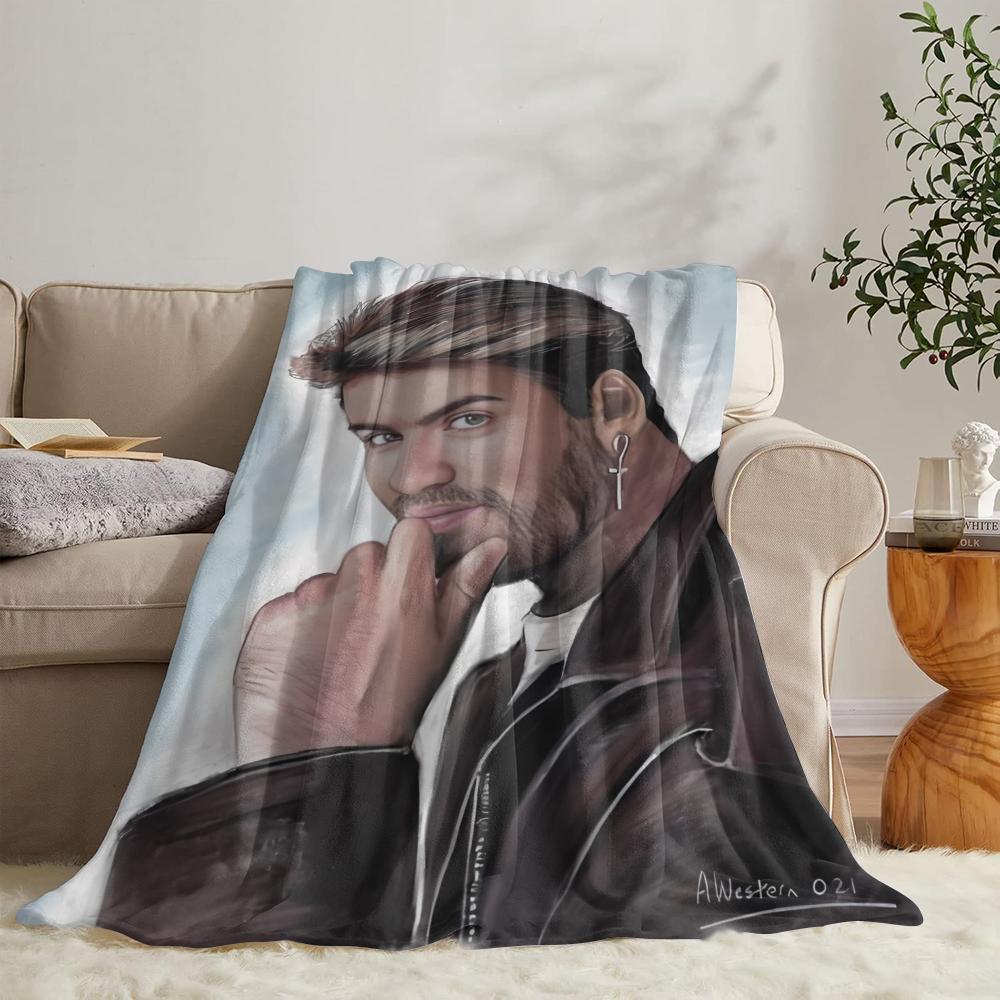G-George Michaels Throw Soft Flannel Throw Summer Blanket Lightweight Cozy Nap Blanket for Sofa Bed Travel
