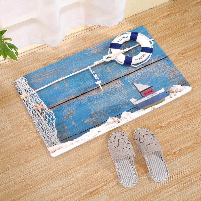 Shell Sea Doormat Bathroom Kitchen Floor Mat Door Rugs Nordic Beach Starfish Carpet Non-Slip Mat 3 Sizes Felpudo Paillasson