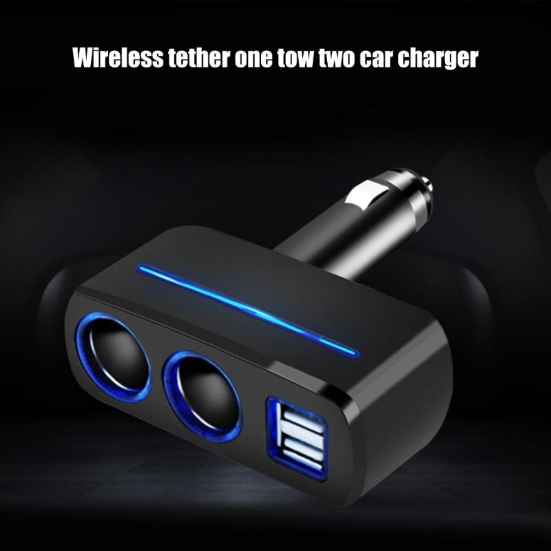 12V/24V Vehicles  Socket Splitter Multiple Device Charging Car Accessory 2 USB Interfaces Totally 3.1A Output