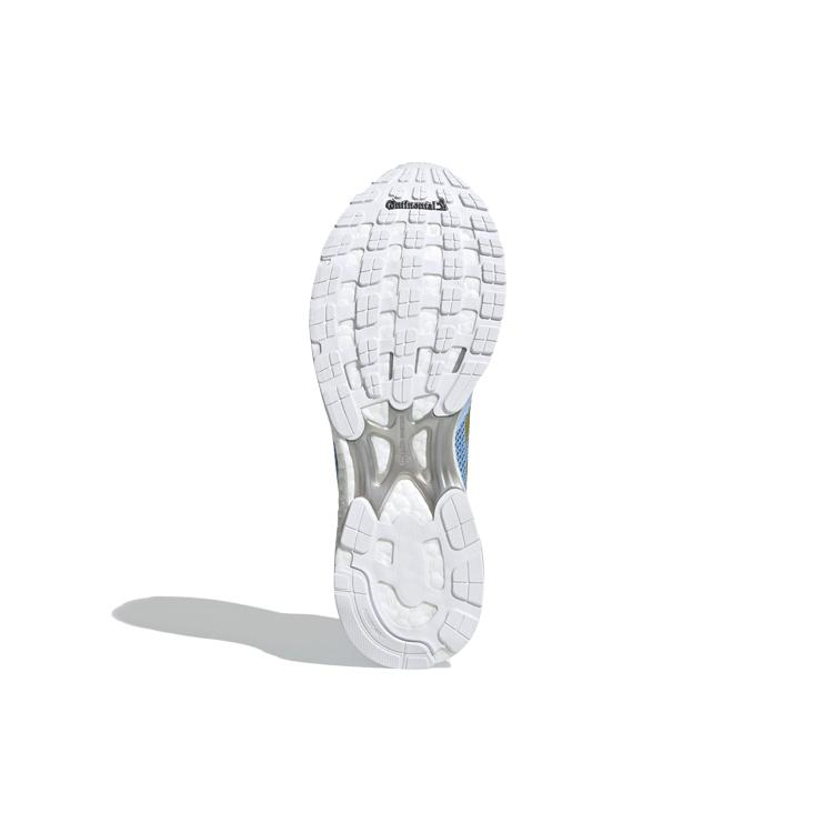 adidas Adizero Adios 4 Abrasion Resistant Cushioning Slip Resistant Low Top Running Shoes Women's Blue White Gold EF1458