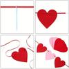 3pcs Valentines Day Red Heart Banner Garland Bunting Love Heart Paper Banner Valentines Day Decoration Party Banner String