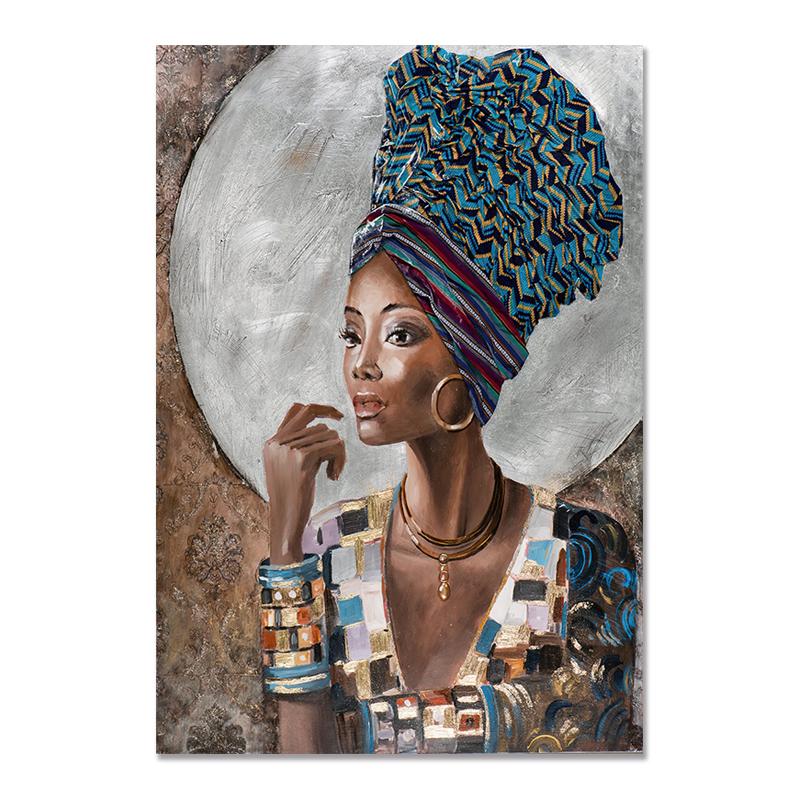 African Black Woman Graffiti Art Posters And Prints Abstract African Girl Canvas Paintings On The Wall Art Pictures Wall Decor