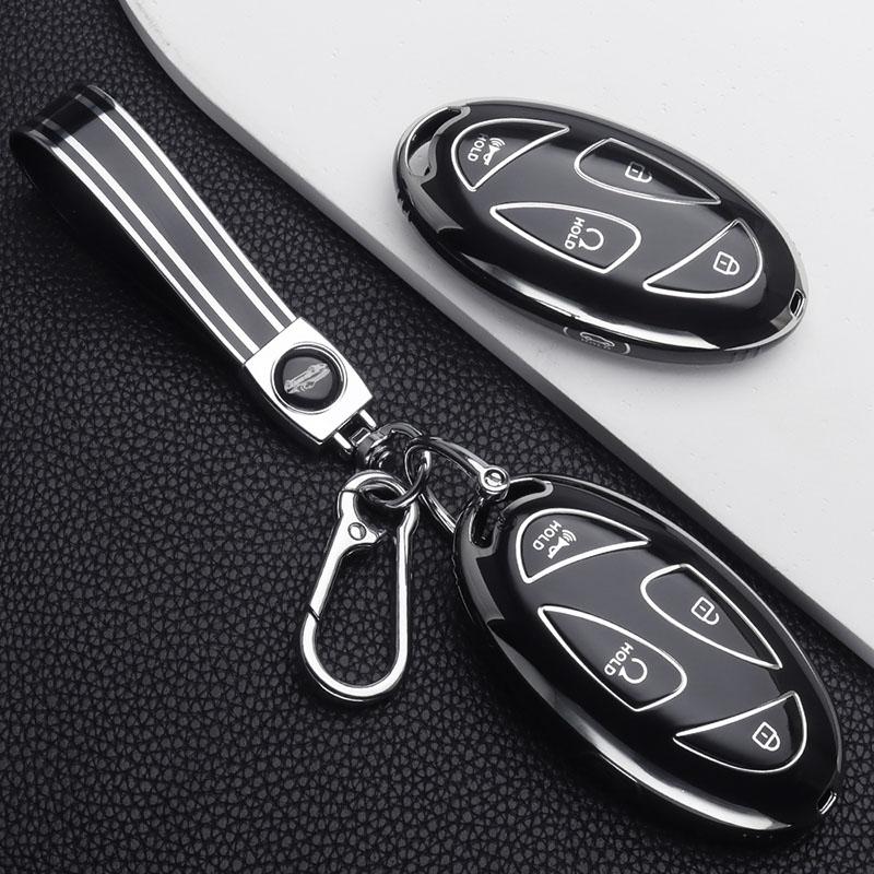Tpu Car Key Case Cover For Hyundai Tucson Kona Ev Grandeur Gn7 Ioniq 6 Santa Fe Mx5 Sonata Key Shell Keychain Car Accessories