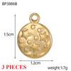 3PCS/LOT CARLIDANA Handmade Gold Plated Stainless Steel Charms, Sun Star Flower Butterfly Pendants for Bracelet Necklace Making