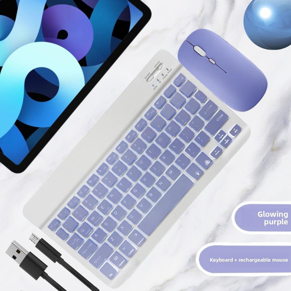 Bluetooth Keyboard Set with Mouse Backlit Keyboard for Phone Tablet