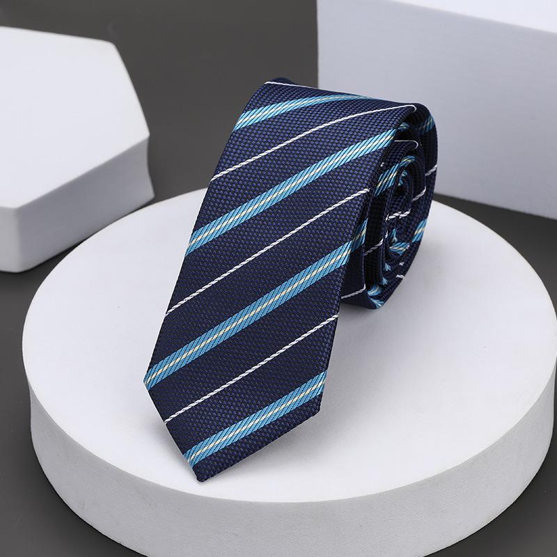 Korean Version Of Casual 5Cm Men'S And Women'S Business Dress Groom Wedding Stripe Hand Play Work Narrow Lazy Solid Color Tie
