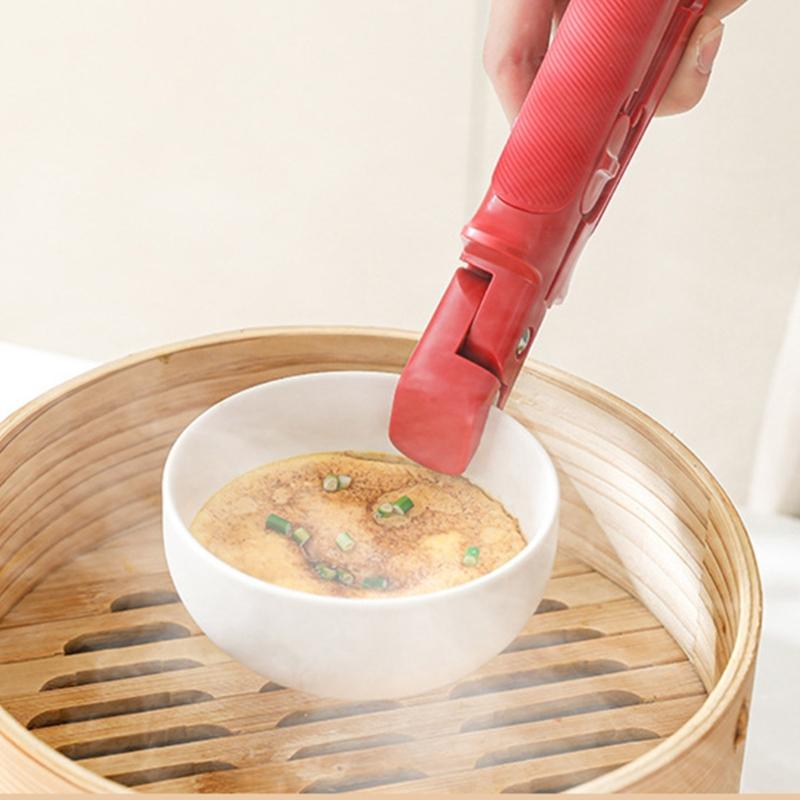 Heat Resistant Bowl Tongs Nonslip Heatproof Grip Clamp for Hot Dishes and Plates Multipurpose Kitchen Cooking Accessory