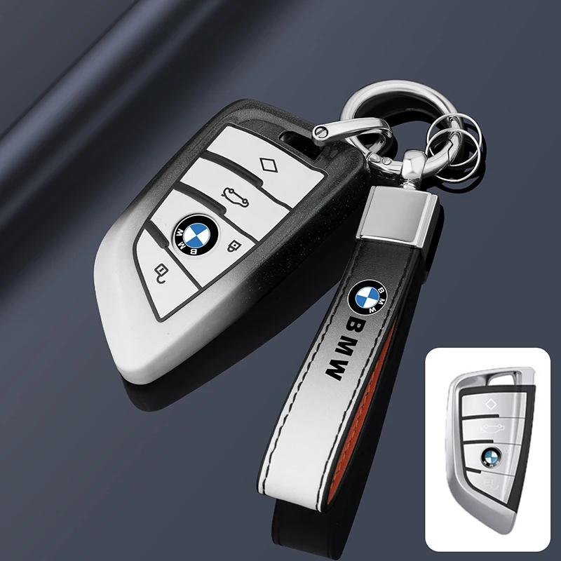 BAGD7 Car Sticker Car Key Fob Ring Chain Cover Case For BMW 530i 540i 550e 750e 740i 760i X1 X2 X5 X6 X7 M5 iX1 iX2 iX XM I5 I7 2024 2