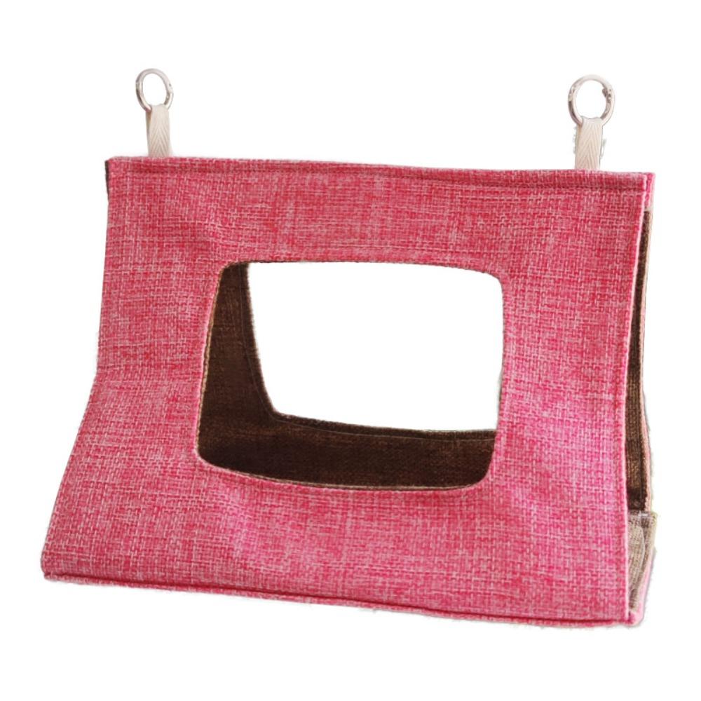 

Triangular Parrot Tent Ventilated Bird Hammock Bird Sleeping Supplies Bird House Summer S розовый