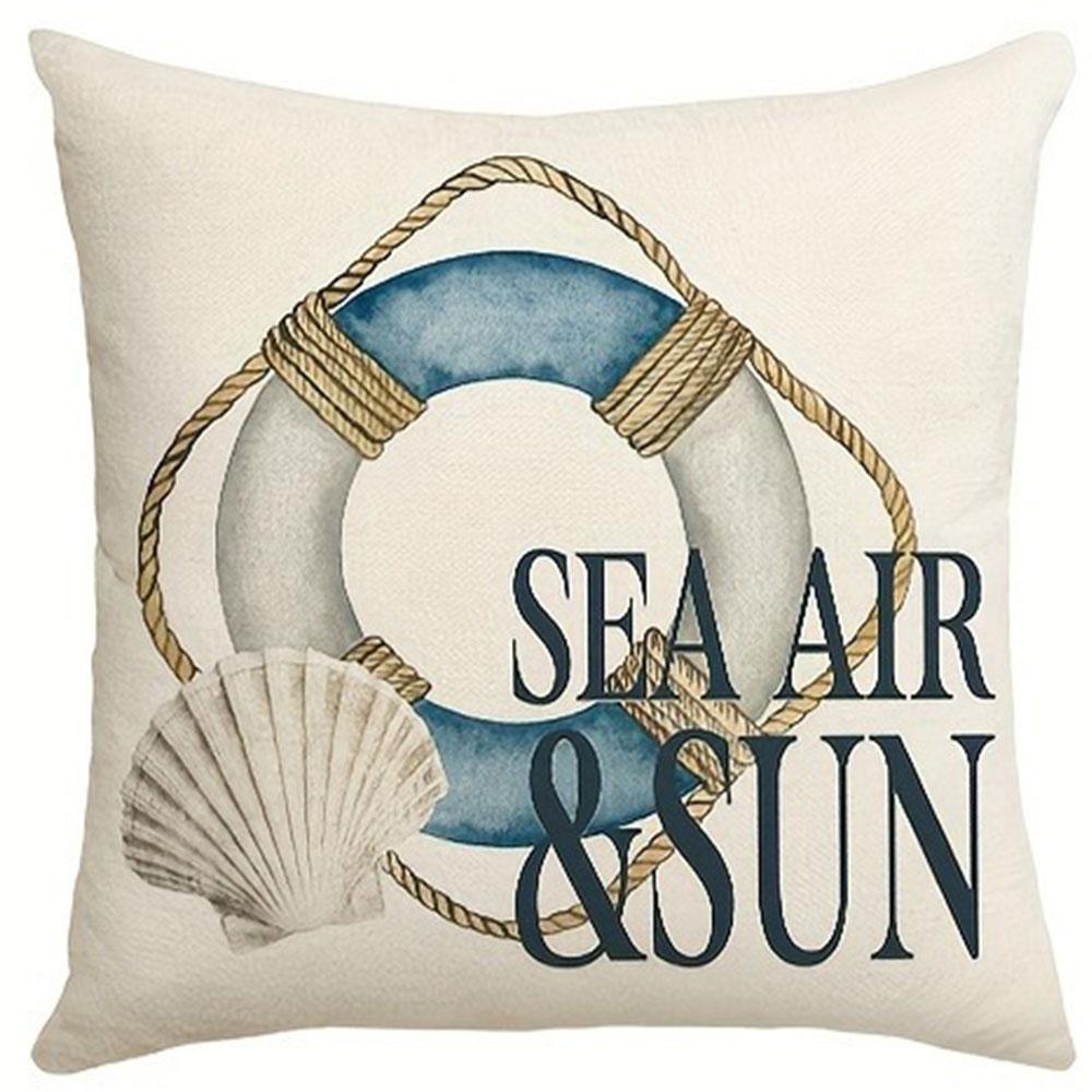 Nautical Theme Fashion With Zipper Closure Living Room Sofa Ocean Style Decorative Pillow Cover Does Not Include Pillow Core