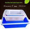 Sturdy Square Plastic Sorting and Draining Basket for E-commerce and Warehouse