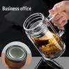 Wanda Hochborosilikat Doppelwandige Glas Teetasse mit Schraubverschluss und individuellem Logo