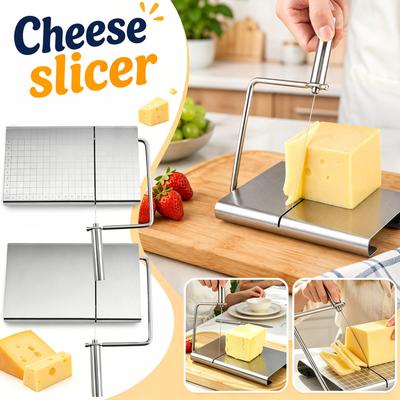 Trancheur à fromage multifonctionnel en acier inoxydable avec fil réglable pour fromage, beurre et aliments mous Outil de cuisine
