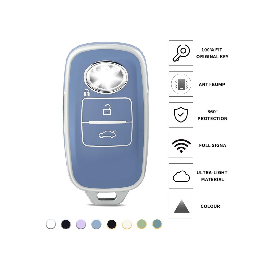 TPU Car Key Case Cover Shell for Toyota Yaris Ativ Raize Veloz Avanza Perodua Malaysia Car Key Protector Fob 3 Buttons Keychain