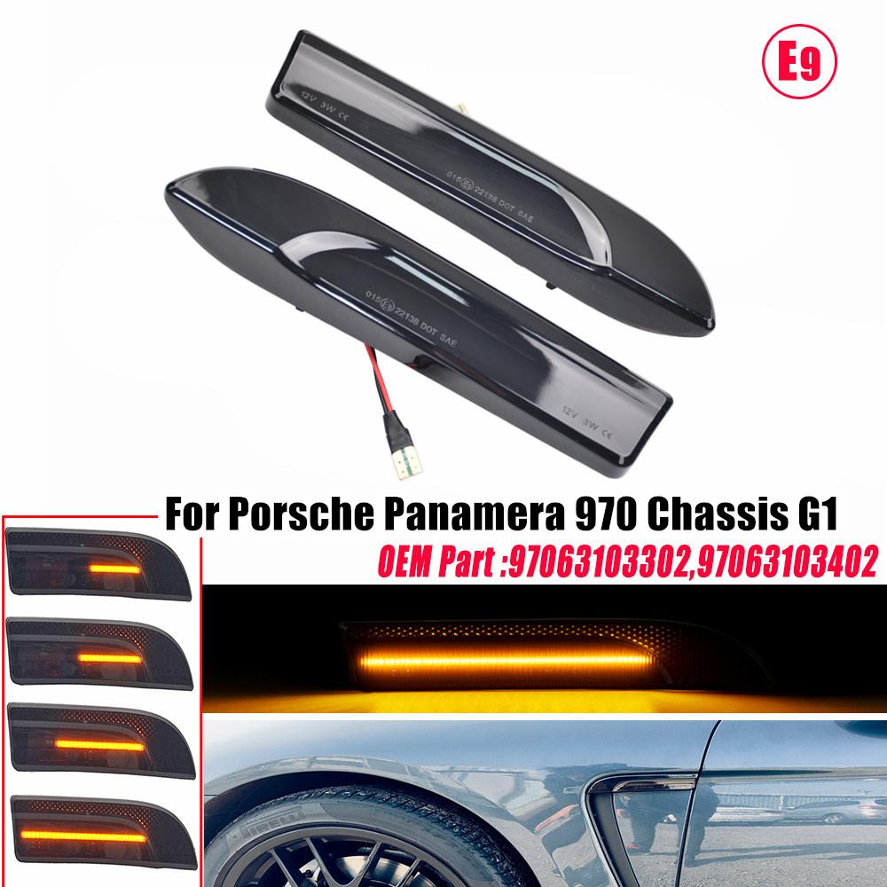 

LED Side Marker Light Arrow Turn Signal Blinker Indicator Lamps for Porsche Panamera 970 G1 2009-2016 97063103302
