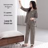 Women's Plaid Lycra Cotton Pajamas Long Sleeve High-End Set, Autumn/Winter