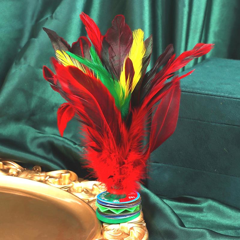 China Kick Shuttlecock Fitness Entertainment Footbal Foot Kick Fancy Colorful Goose Feather Shuttlecock For Physical Exercise
