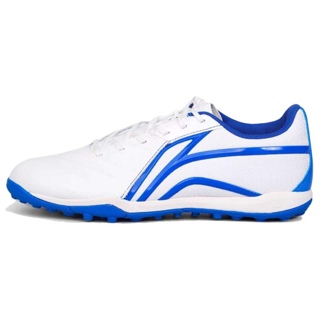 New LiNing Cushioning Anti-Slip And Wear-Resistant Soccer Shoes Men's White Blue ASTT015-2