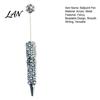 Customizable Beadable Pen DIY Pen, Rhinestone Faux Pearl Ballpoint Fancy Glitter Decorated for Crafting, Student Stationery Office Writing Tools