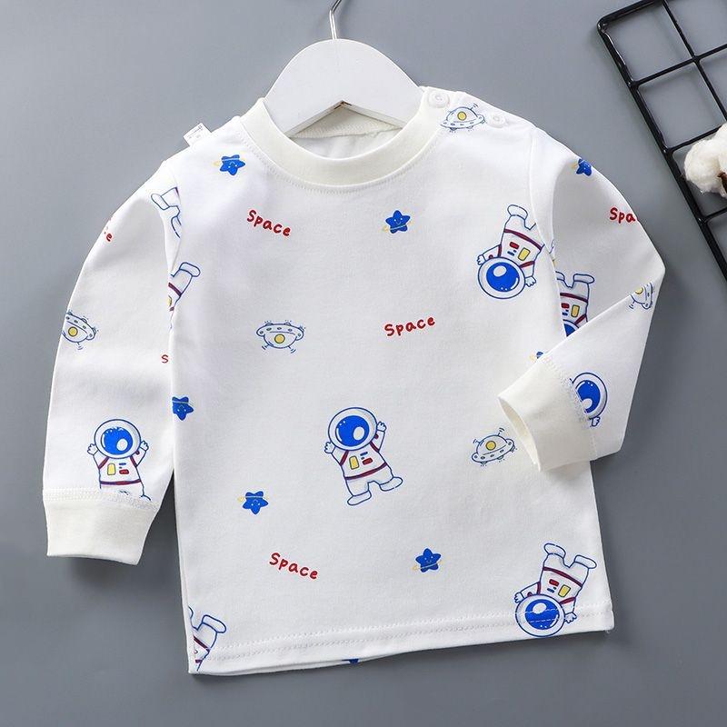 Kleinkind Baby Thermo Unterwäsche Set Herbst Winter Kinder Cartoon Bedruckte Baumwolle Schlafbekleidung Junge Mädchen Pyjamas