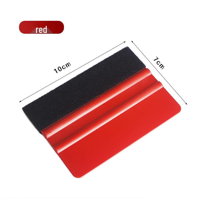 Thickened Fiber Suede Transparent Film Scraper for Car Body Color Change, Double-Sided Square Tool