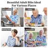 Washable Adult Bib Waterproof Elderly Care Bib Adult Care Clothing Protector  Meal Assistance