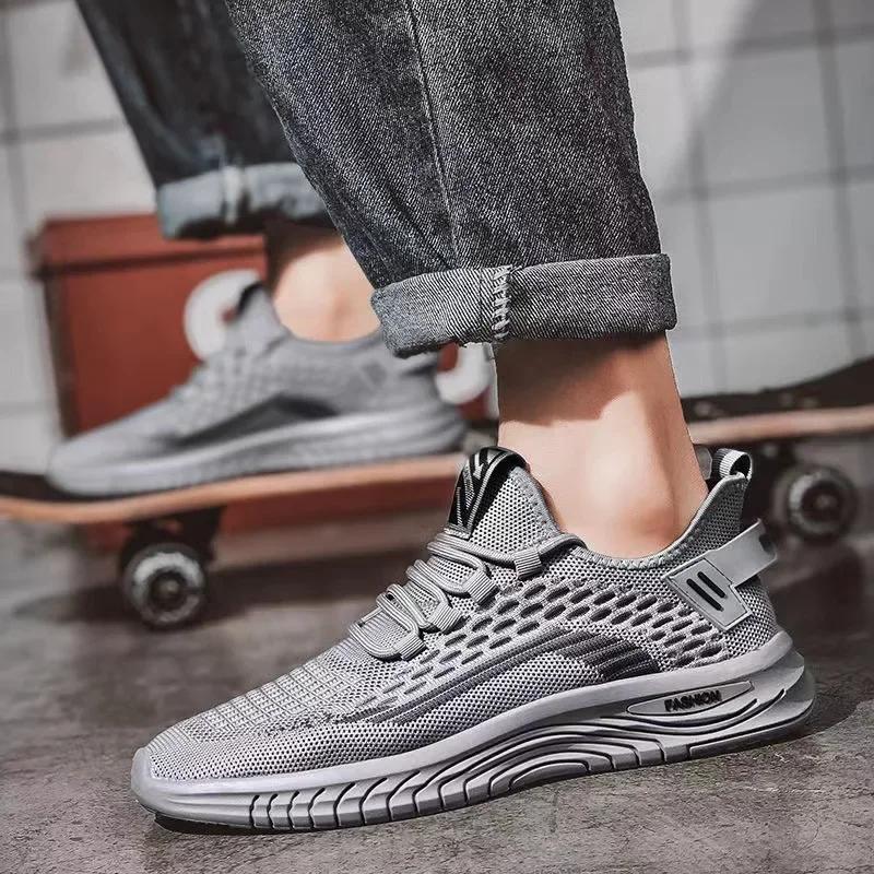 Men's Casual Sports Shoes  Summer New Black Shock Absorption Running  Mesh Breathable Men's Running Shoes Men's Shoes