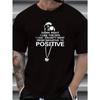 Men's Plus Size Casual Fashion T-Shirt with Hip Hop Letter Print - Comfy , Round Neck, Short Sleeve Streetwear