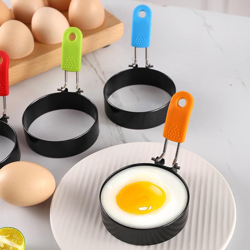 Stainless Steel Non-stick Egg Ring with Folding Handle