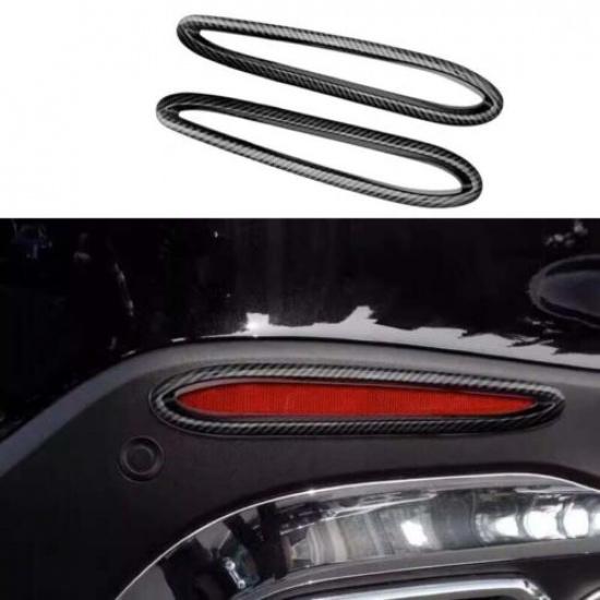 2PCS Lamp Frame Trim ABS Carbon Fiber Rear Fog Light For Benz GLC X254 -2024
