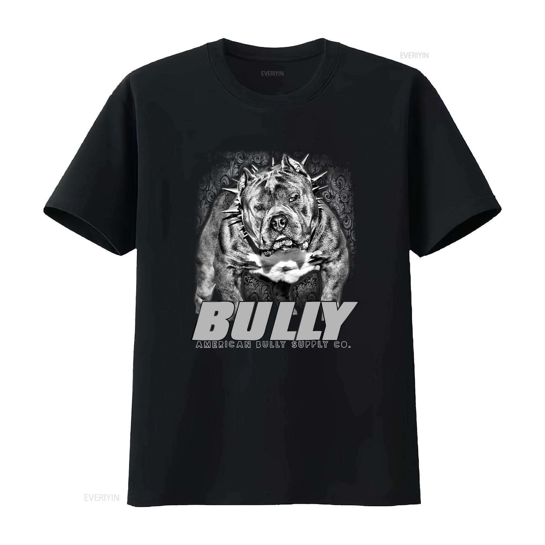 

Stylish Bully American Pit Bull T shirt U19H vintage Washed Top For Everyday Wear Versatile Casual Stretched homme Soft fashion 4XL