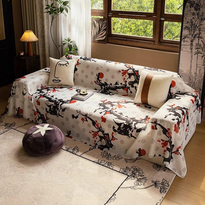 

Китайская картина тушью, ветер, лед, шелк, диванное полотенце, летний чехол для дивана, пылезащитный чехол, подушка для сиденья для лета, цельный тканевый чехол для дивана 180*130cm