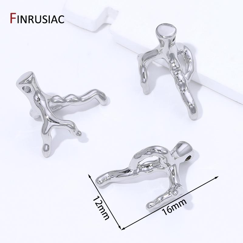 

14K Gold Plated Brass Antlers Shape Irregular Spacer Beads For jewelry,Separator Beads For DIY Bracelet Making Accessories 2 pieces