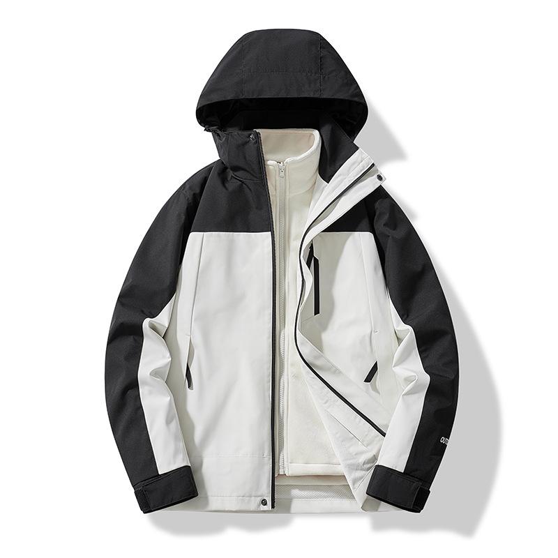 

2024 Fall/Winter Unisex 3-in-1 Thick Windproof Waterproof Jacket 3XL