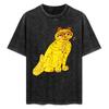 Abbas Yellow Cat Tshirt Work Outdoor Short Sleeve Tee