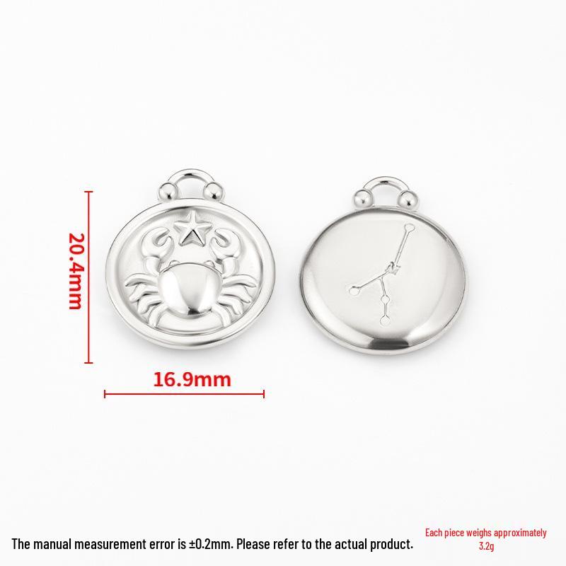 18k Gold Zodiac Pendants for DIY Luxury Jewelry - Small Accessories for Bracelets & Necklaces