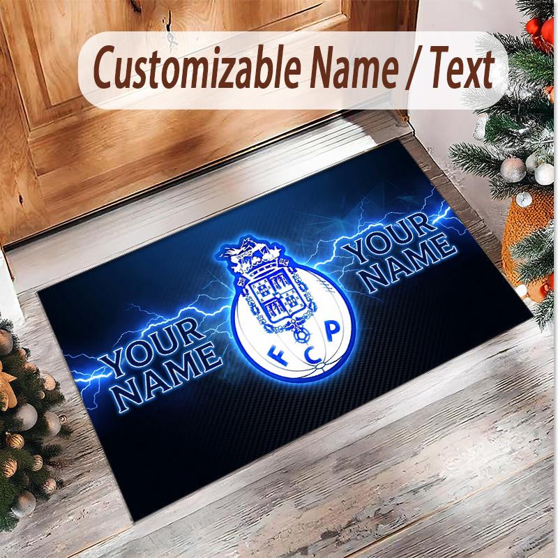 Personalized Crystal Velvet Carpet FC Porto Pattern Non Slip Floor Rug