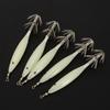 10Pcs Octopus Cuttlefish Hook Fishing Lures Shrimp Lure Bait Squid Jig 3.6g Glow Jig Hooks Luminous Squid Jig Hard Bait