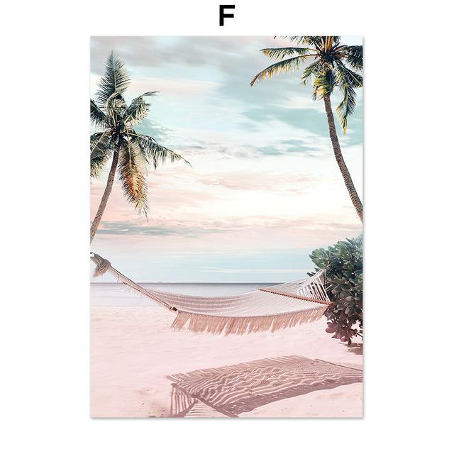 Nature Beach Reed Sea Conch Trail Landscape Nordic Art Wall Posters And Prints Canvas Painting Pictures For Living Room Decor