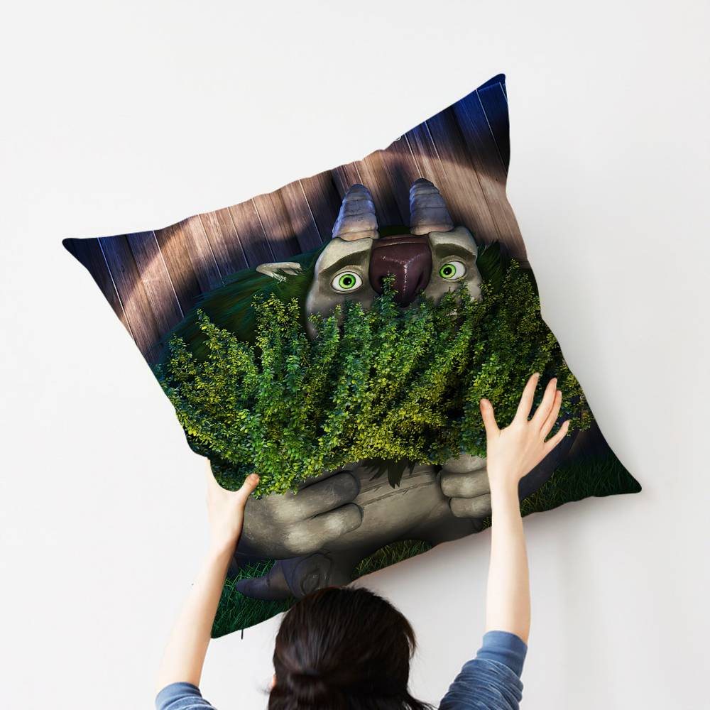 Anime Trollhunters Pillow Covers Cartoon Sofa Decorative Home Double-sided Printing Short Plush Cute Cushion Cover
