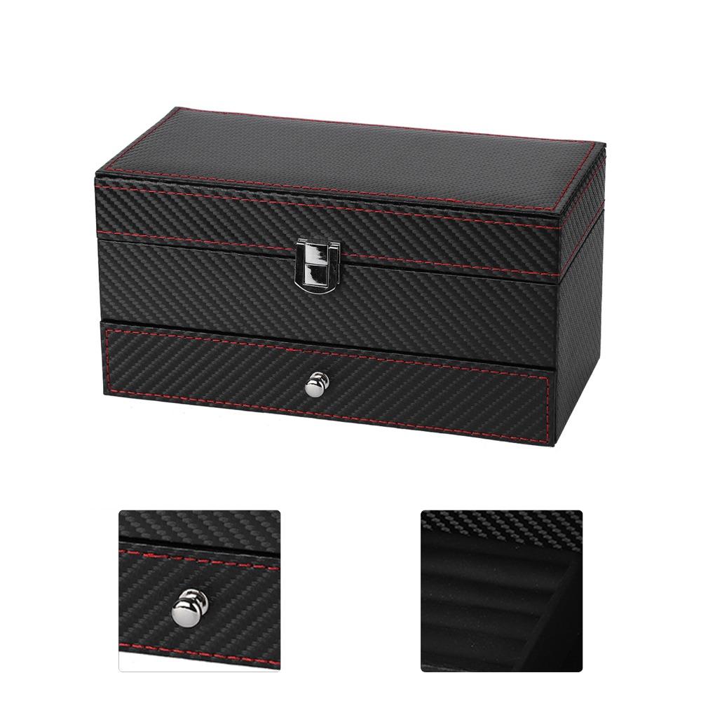 Black Jewelry Organizer Box 22.2 * 11 * 11.2cm Watch Box Portable Bracelet Box Jewelry Display