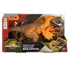 Mattel Jurassic World Action Figure Roaring! Utahraptor, Kids' Dinosaur Toy, Moving, Large, Total Length: Approx. 12.7 inches, Ages 4 and Up, Brown, J