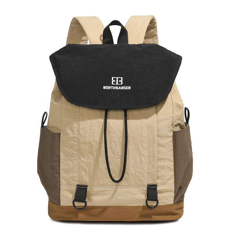 Outdoor Color Contrast Backpack Lightweight Student Color Contrast Schoolbag Travel Backpack