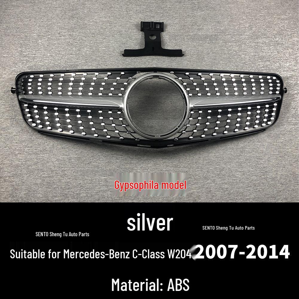 Mercedes-Benz C-Class W204 (2007-14) Front Bumper Diamond Grille AMG Style