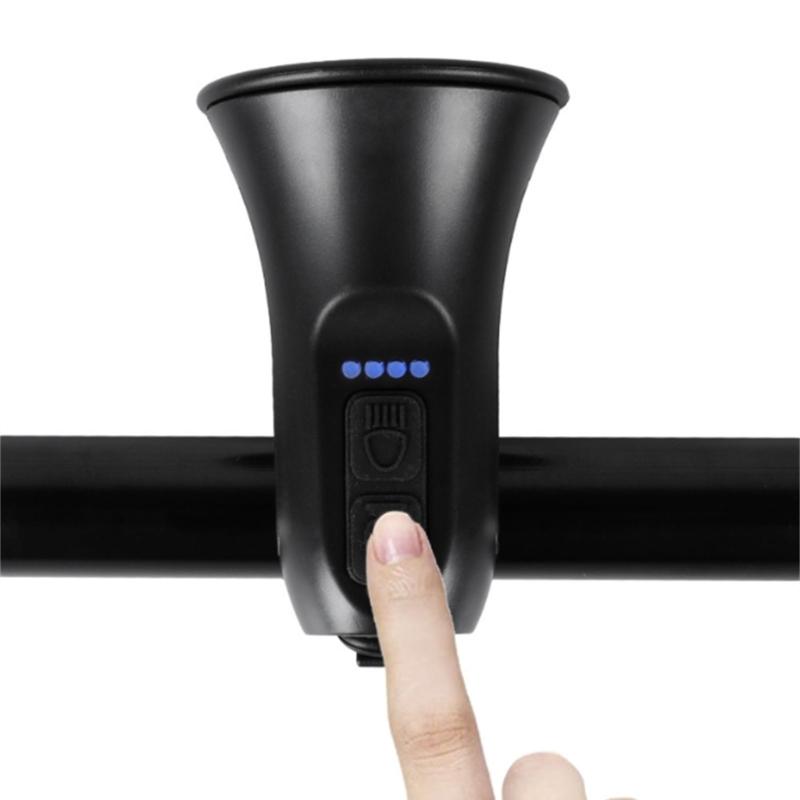 Electronic Mountain Bicycles Bells 120dB Bicycles Alarm Bells USB Rechargeable Bicycles Bells Horn Electric Bike Horns