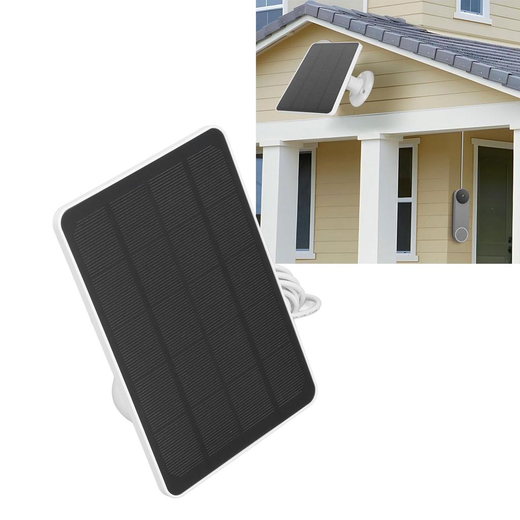 10W Solar Panel Charger for Ring Spotlight Cameras and IP65 Waterproof Cable Stick-Up Cams, Design, 9.8ft (CSP4W-DC-W)