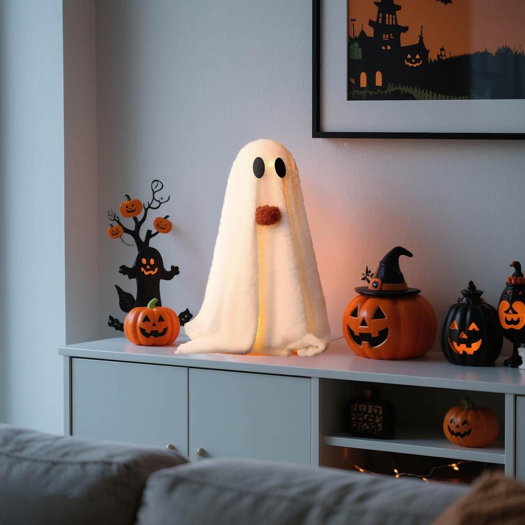 Halloween Decorations  Glowing Halloween Decorations Indoor Cute Tabletop Decorations For Party Home Kitchen And Fireplace