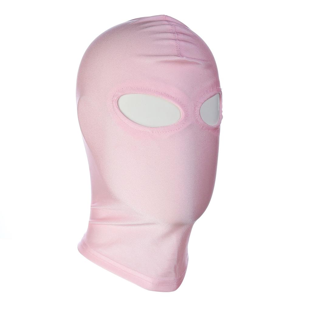 Pink Fetish Harness Head Hood Slave Game Open Eyes Mouth Face Mask Erotic Sex Toys Role Play for Couples Master Gay Adult