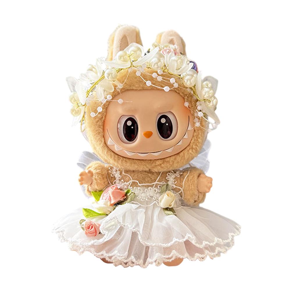 Only Plush Dolls Clothes for Korea Labubu V2 Idol Sitting Party Dolls Autumn Winter Beautiful Clothing Set Outfit Accessories