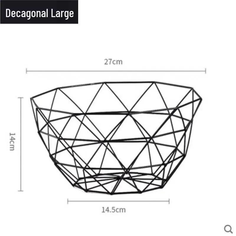 Europäischer Stil Lotusblatt Obstschale - Dekorativer Eisenkorb für Wohnzimmer oder Couchtisch